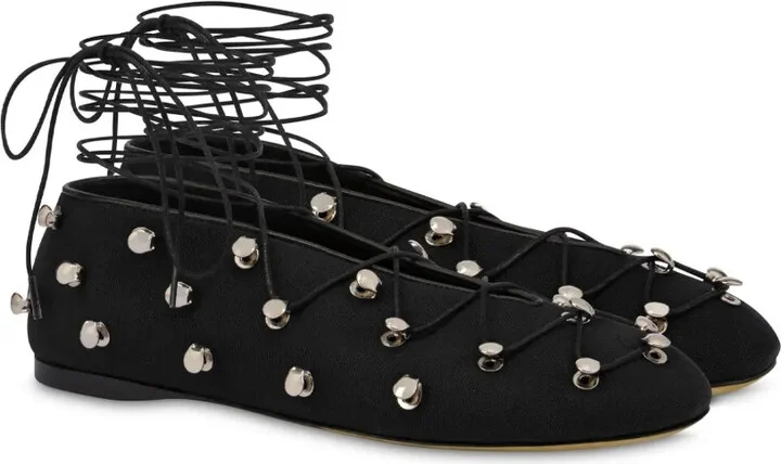Eyelet-Embellished Ballerina Shoes - Image 2