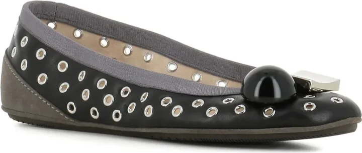 Eyelet-Embellished Ballerina Shoes - Image 2