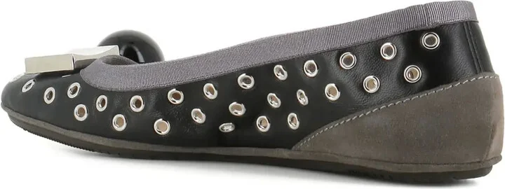 Eyelet-Embellished Ballerina Shoes - Image 3