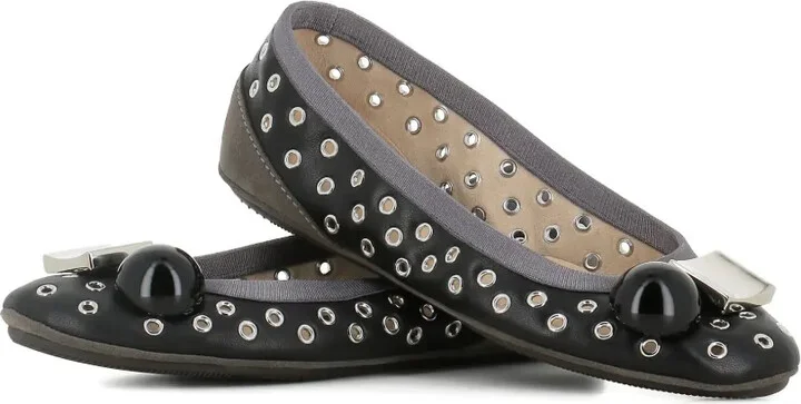 Eyelet-Embellished Ballerina Shoes - Image 4