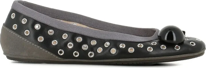 Eyelet-Embellished Ballerina Shoes