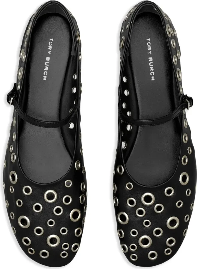 Eyelet-Embellished Ballet Flats - Image 3