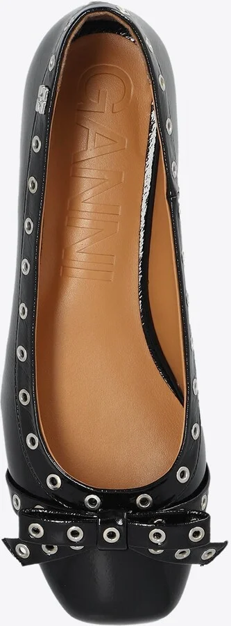Eyelet Embellished Ballet Flats - Image 3