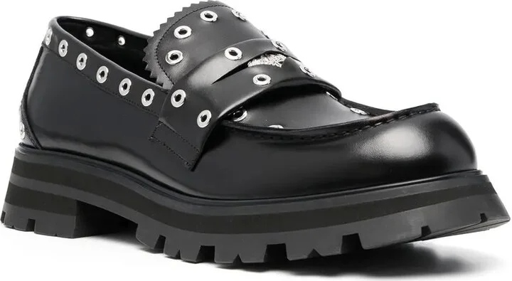 Eyelet-Embellished Chunky Loafers - Image 2