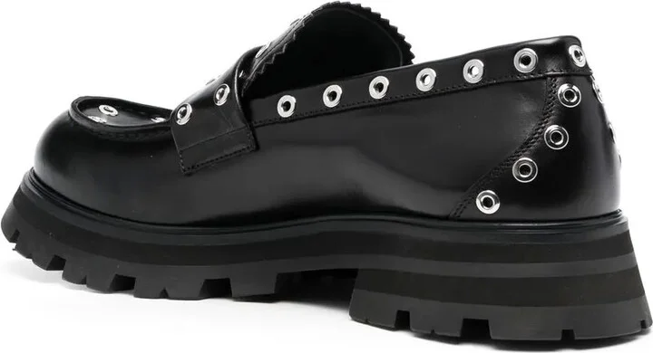 Eyelet-Embellished Chunky Loafers - Image 3