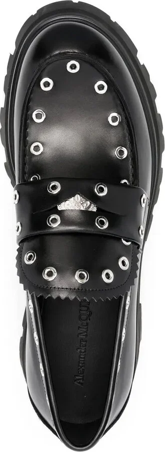 Eyelet-Embellished Chunky Loafers - Image 4