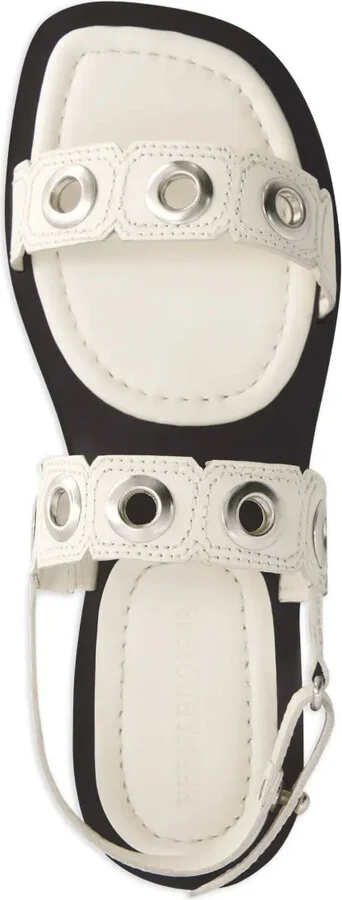 Eyelet-Embellished Flat Sandals - Image 3