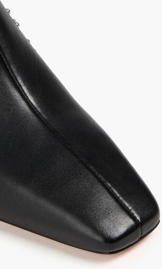 Eyelet-embellished leather ankle boots - Image 4