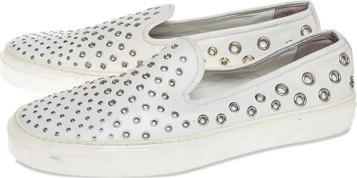 Eyelet-Embellished Slip-On Sneakers - Image 2