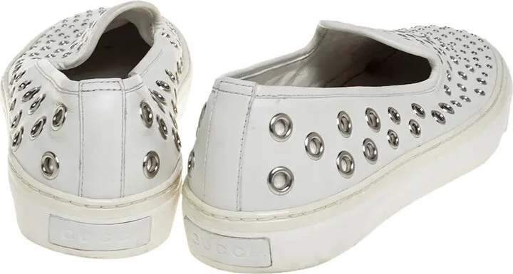Eyelet-Embellished Slip-On Sneakers - Image 3