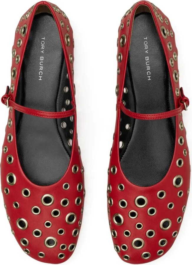eyelet Mary Jane ballerina shoes - Image 4