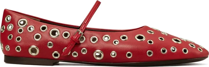 eyelet Mary Jane ballerina shoes