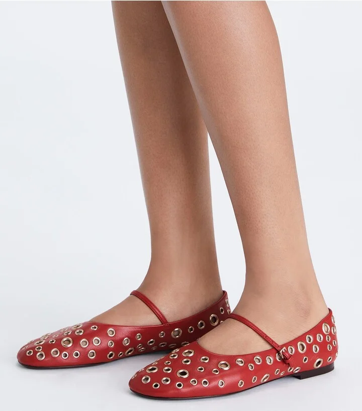 Eyelet Mary Jane Ballet Flat - Image 7