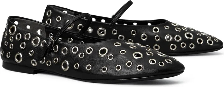 Eyelet Mary Jane Ballet Flat
