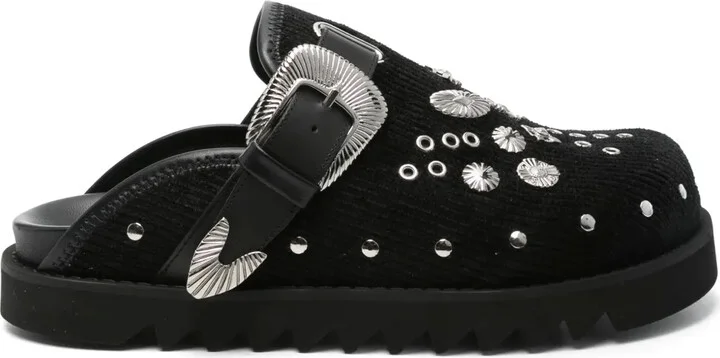 Eyelet Metal sabot loafers