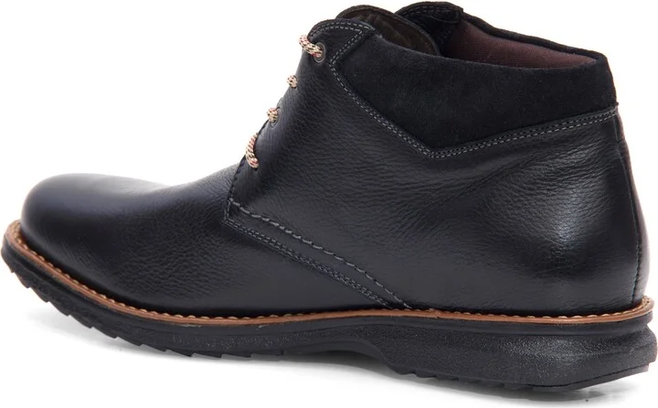 Eyelet Plain Toe Leather Demi Boot - Image 2