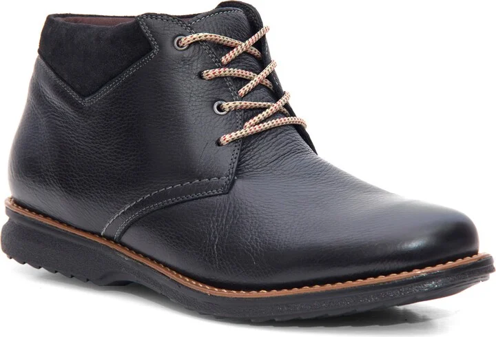 Eyelet Plain Toe Leather Demi Boot