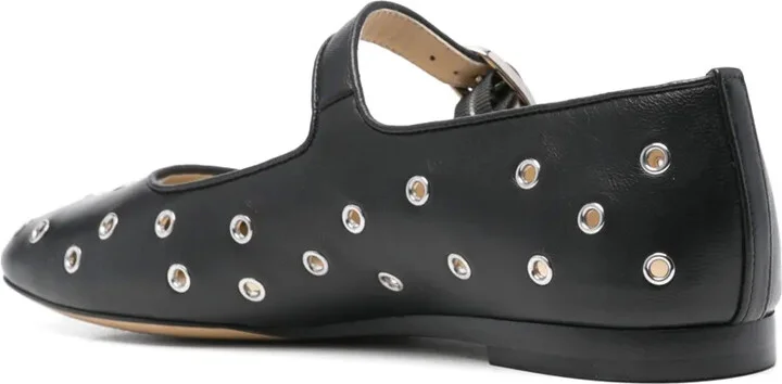 Eyelet-Studded Ballet Flats - Image 3