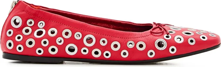 Eyelet-Vents Ballet Flats