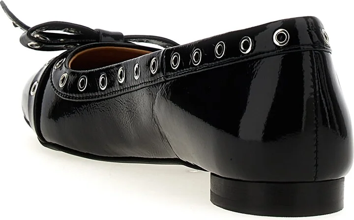 'eyelets Bow' Ballet Flats - Image 3