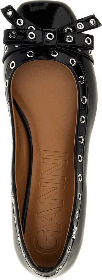 'eyelets Bow' Ballet Flats - Image 4