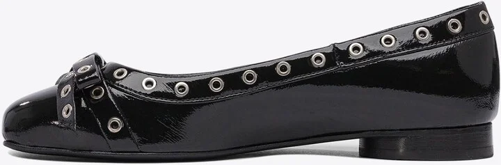 Eyelets Bow Ballet Flats - Image 2