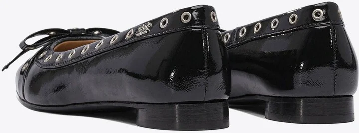 Eyelets Bow Ballet Flats - Image 3