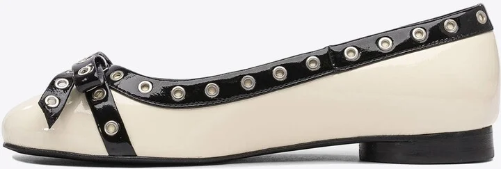 Eyelets Bow Ballet Flats - Image 2
