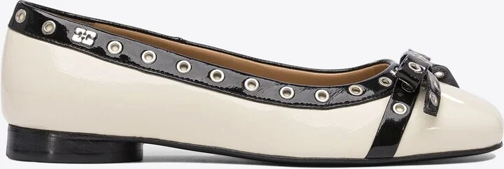 Eyelets Bow Ballet Flats