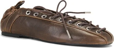 Eyelets Lace Up Ballerina - Image 2
