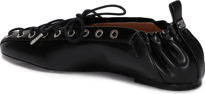 Eyelets Lace Up Ballerina Crinkle Oleatex - Image 3