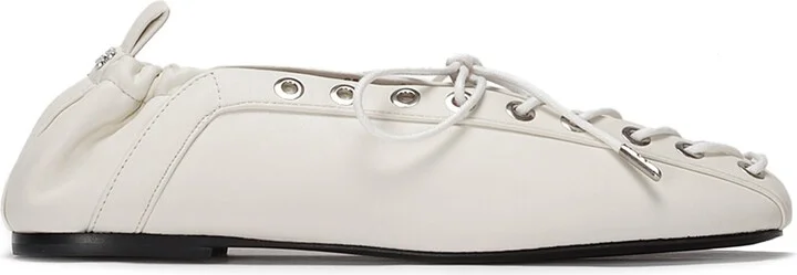 Eyelets Lace Up Ballerina