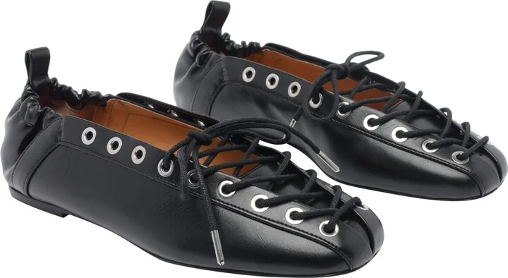Eyelets Lace Up Ballets - Image 2