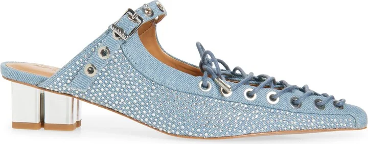 Eyelets Lace-Up Mule - Image 3