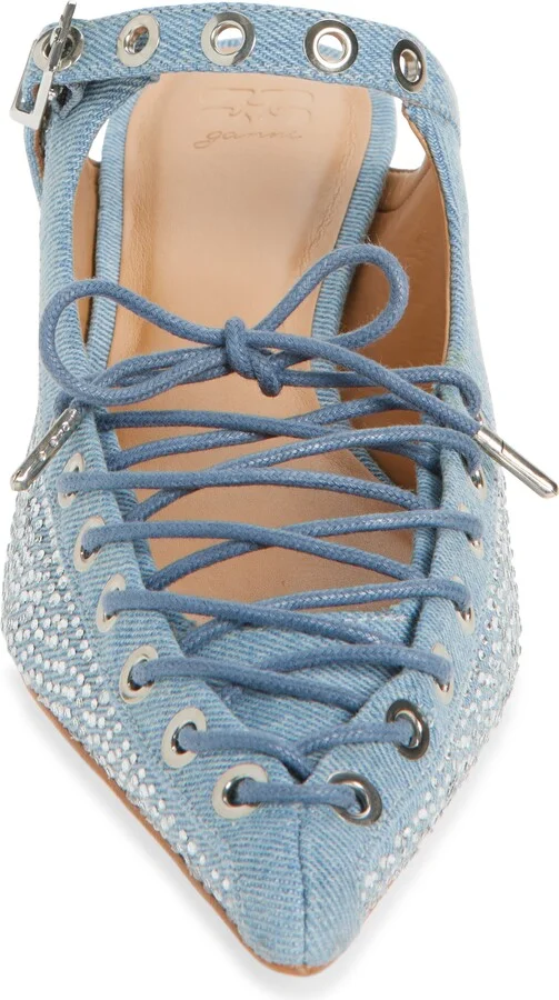 Eyelets Lace-Up Mule - Image 4