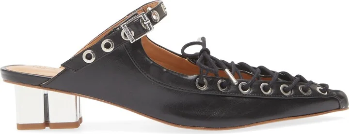 Eyelets Lace-Up Mule - Image 9
