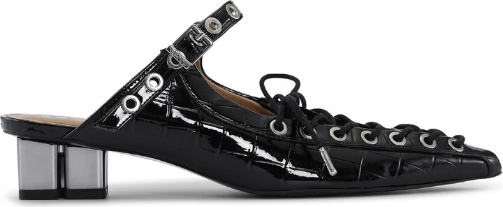Eyelets Lace-Up Mule - Image 2