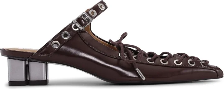 Eyelets Lace-Up Mule - Image 4