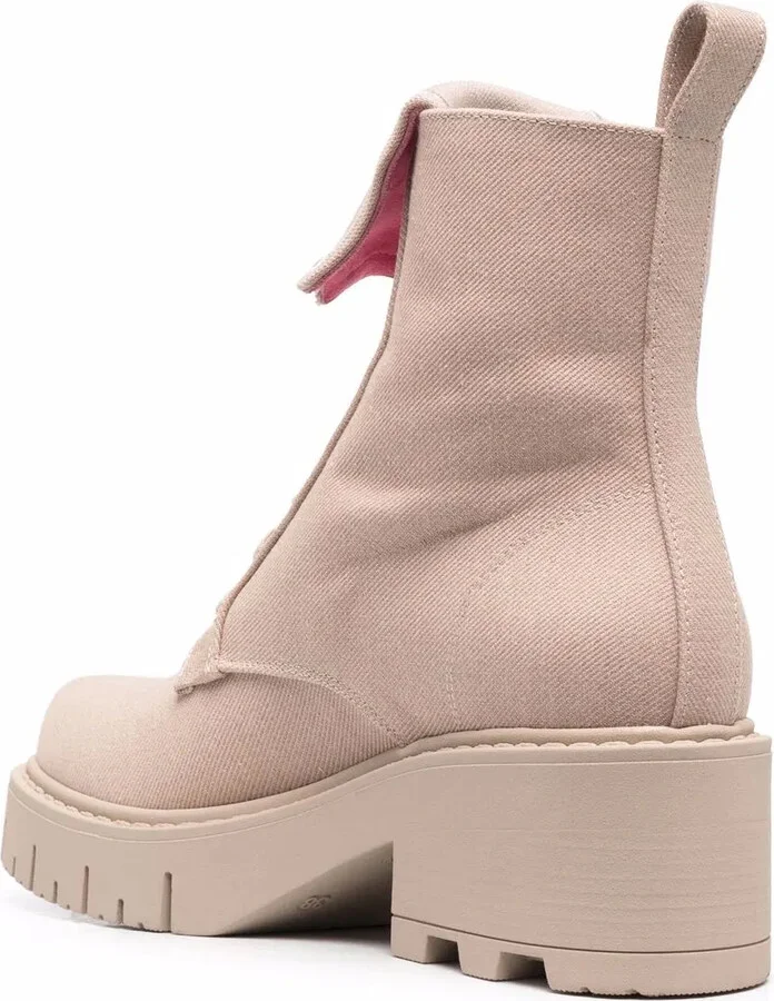 Eyelike-embroidered denim boots - Image 3