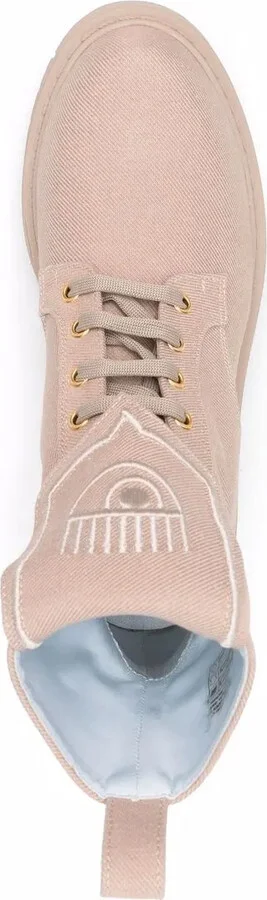 Eyelike-embroidered denim boots - Image 4