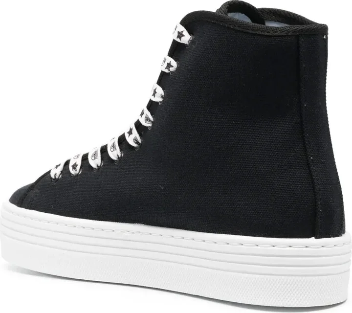 Eyelike-motif lace-up sneakers - Image 3