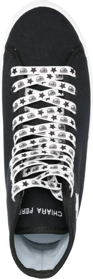 Eyelike-motif lace-up sneakers - Image 4