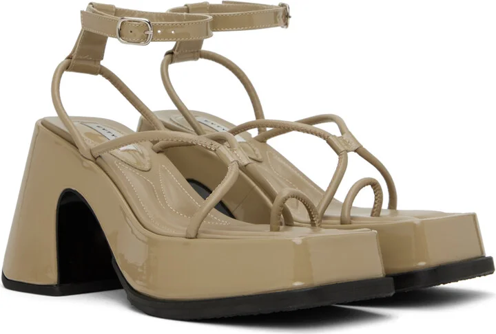 EYTYS Beige Olympia Heeled Sandals - Image 4