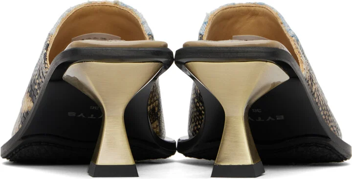 EYTYS Blue & Brown Nico Heels - Image 2