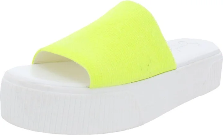 Ezira Womens Open Toe Embellished Flatform Sandals