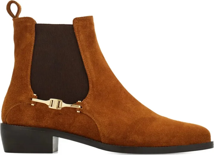 F-buckle Chelsea boots