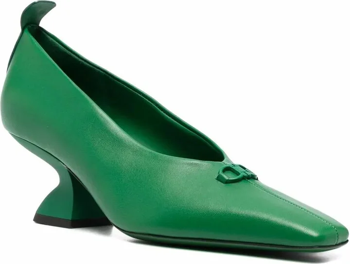 F heel leather pumps - Image 2
