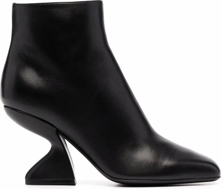 F-Heel sculpted ankle boots