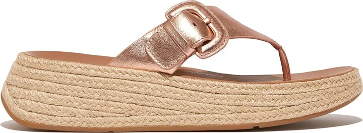 F-Mode Espadarille Platform Wedge Flip Flop - Image 2