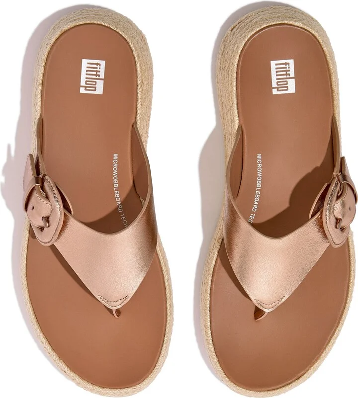 F-Mode Espadarille Platform Wedge Flip Flop - Image 3